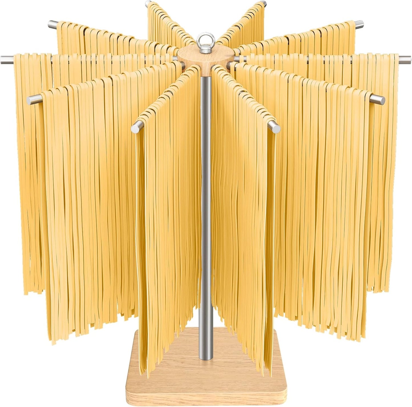Pasta Drying Rack, 304 Stainless Steels Pasta Rack with Handle, Detachable Stand Noodles Drying Hanger for Homemade Fresh Spaghetti, Tagliatelle, Fettuccine