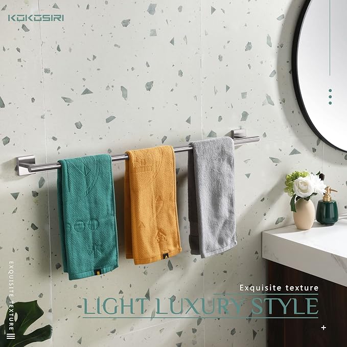 KOKOSIRI Towel Holder Bathroom Accessory Towel Bar 32 Inch B4005BR-L32