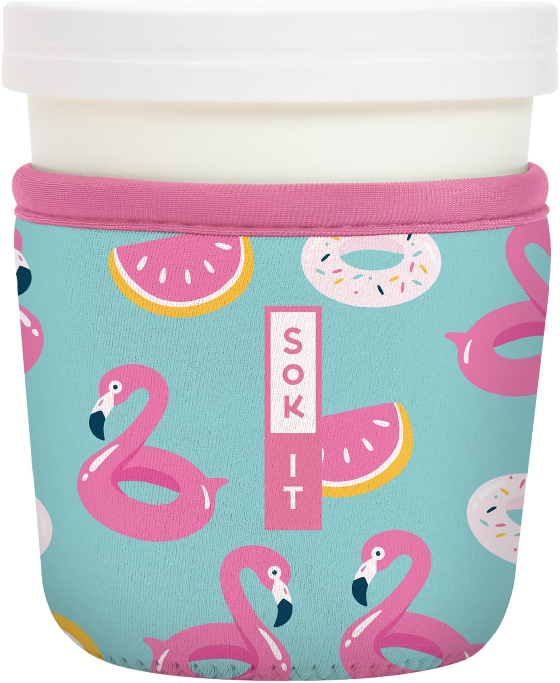 Sok It IceCreamSok Insulated Neoprene Cover (Poolside Perfection, Tapered Ice Cream Pints)
