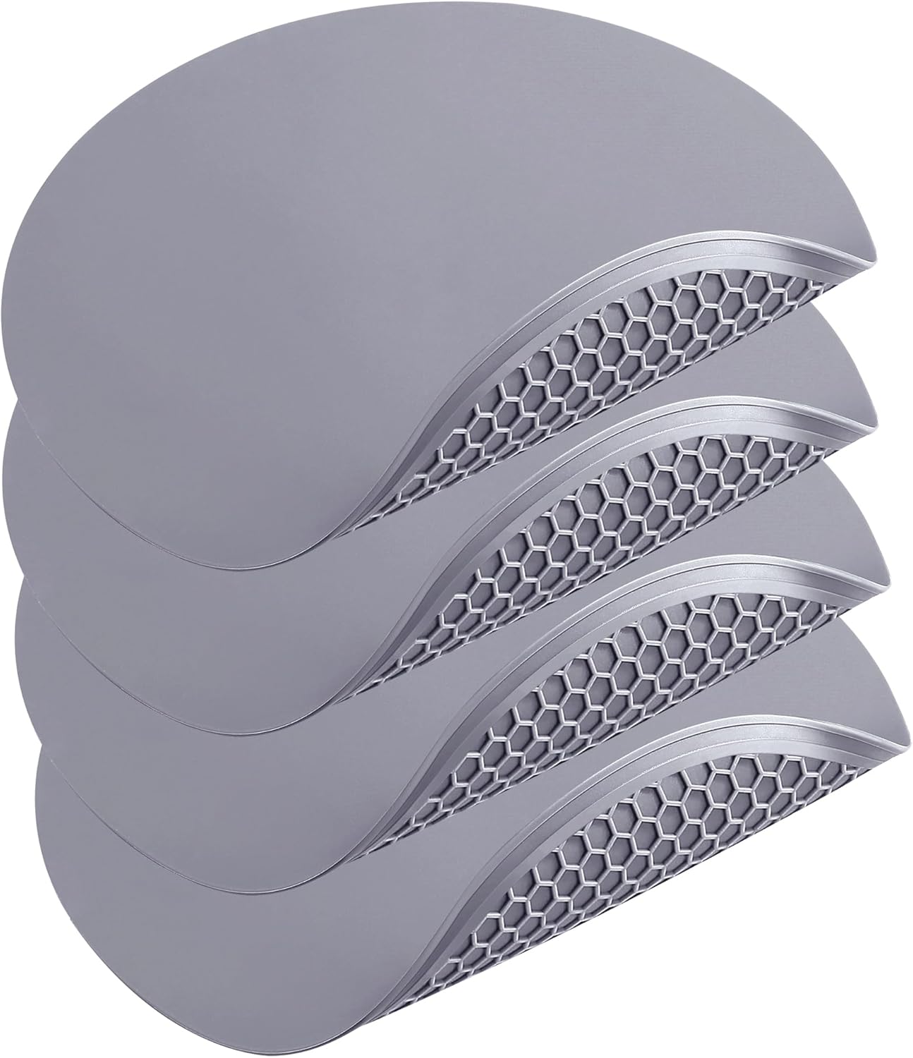 To encounter Silicone Microwave Mat - Round 12" x 12" - Set of 4 Heat Resistant Multifunctional Mat, Splatter Guard, Trivet, Hot Pad, Pot Holder