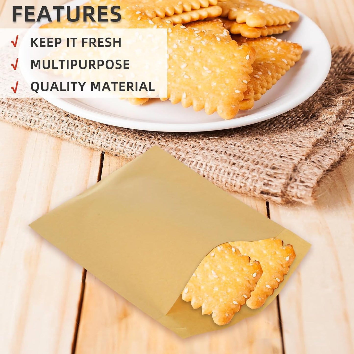 800 Pack Wax Paper Sandwich Bags 4x6 inch Wax Paper Bags, Greaseproof Bag Paper Cookie Bags Bakery Wax Bag for Food, Sandwich, Snacks, Cookie, Candies and More