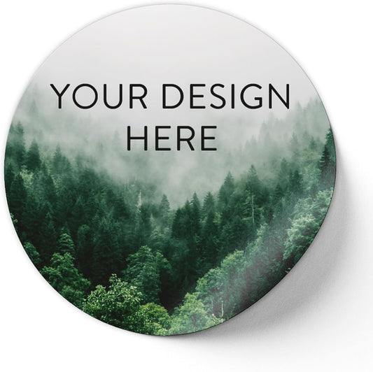100 Custom Vinyl Stickers - Upload Your own Image, Text, Design, Logo - Personalized Logo Labels for Handmade, Packaging, Bottle, Jars, Candle, Brand Stickers (Foggy Valley, 5x5)