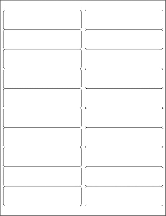 HouseLabels 200 Sheets; 4,000 Labels, 20-UP, Shipping/Mailing Labels (4.0" x 1.0") - BPA Free!