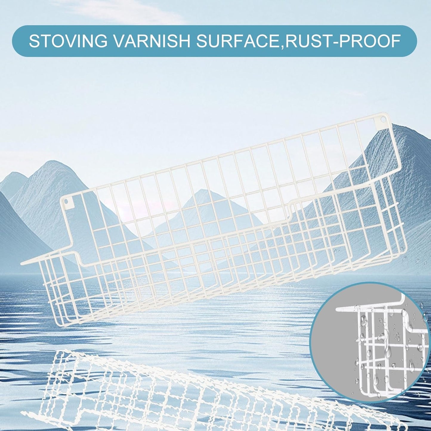 Spice Rack, 4-Pack Seasoning Organizer Wall Mounted for Kitchen Storage Organization, Metal Spice Holder Shelf for Cabinet, Pantry, White