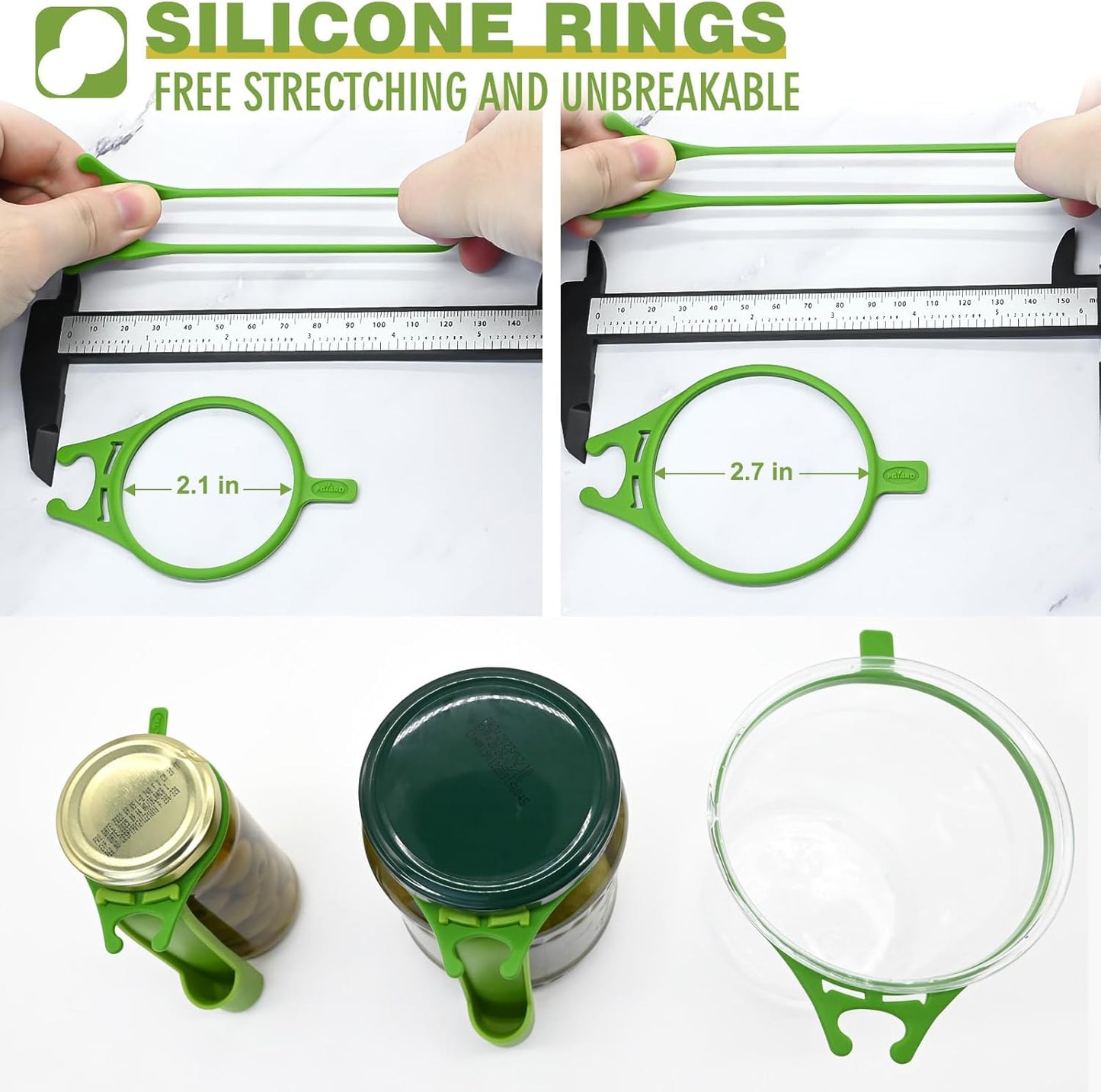 2 Pack Pickle Fork Pickle Grabber Tool-Pickle Picker for the jar, Kitchen Gadgets Pickle Gifts Suitable for Olives Green