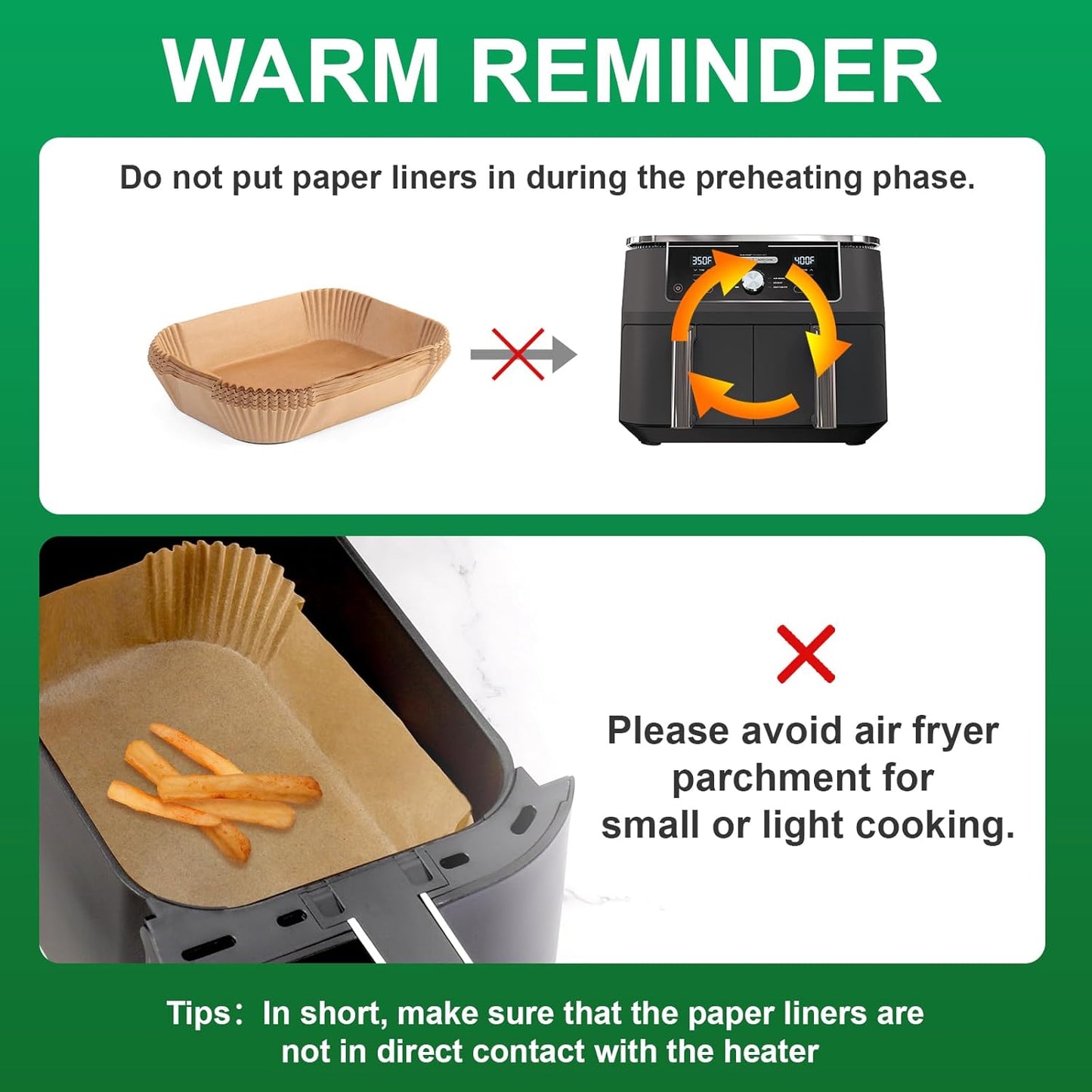 100 Pcs Non-Stick Disposable Parchment Paper Pads Air Fryer Liners Compatible with Ninja AG301 Indoor Grill Air Fryer