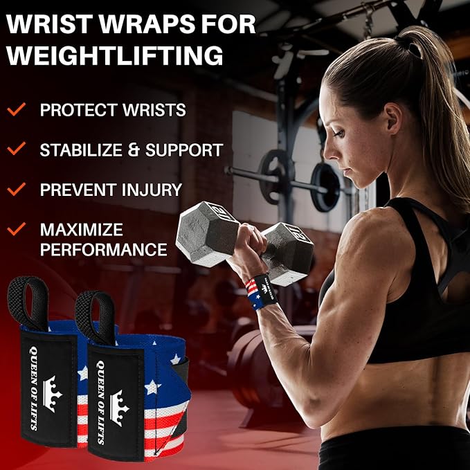 TECEUM Weightlifting 18" & 12" Wrist Wraps with Thumb Loop – Heavy Duty Wrist Workout Braces for Men and Women – Ideal for Powerlifting, Strength Training, Bodybuilding