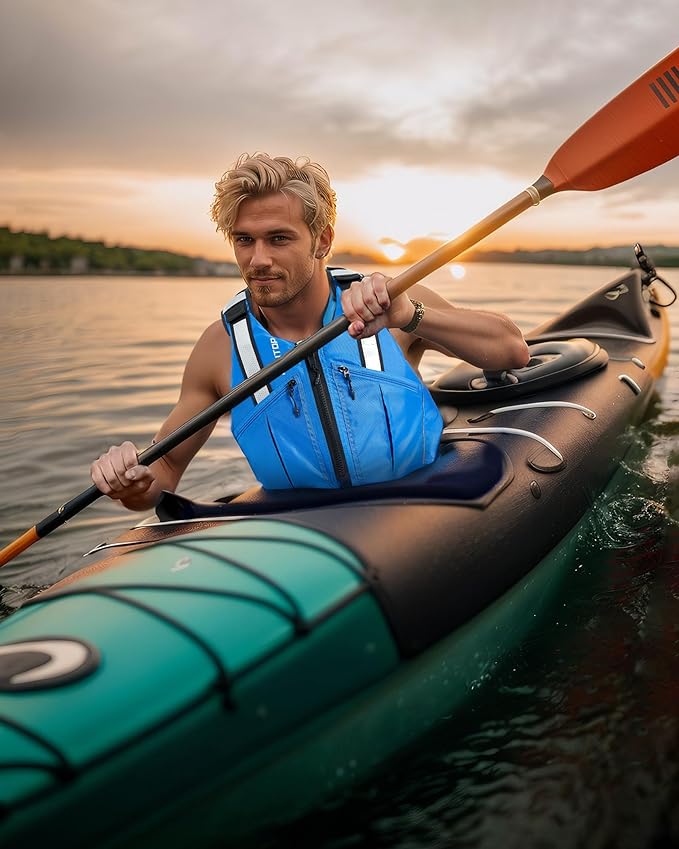 Owntop Swim Vest for Adults | Unrestricted Arm Movement | Extra-Large Pockets | Super-Thin | Kayak, Boating, Fishing