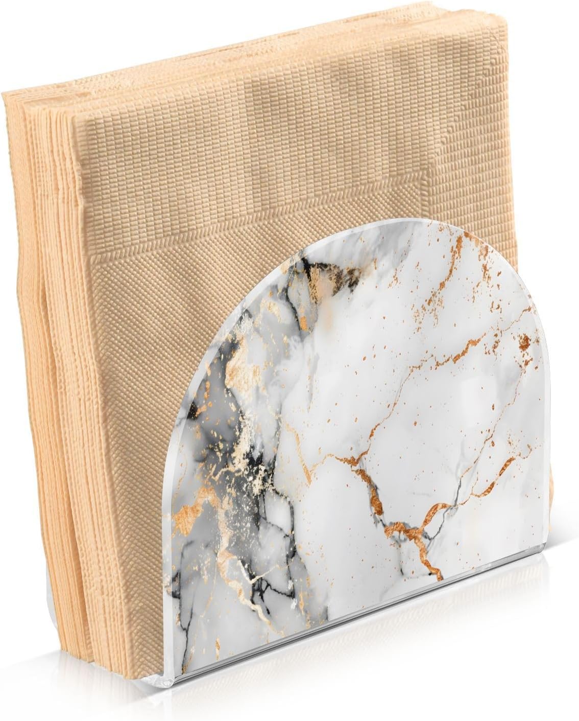 Marble Napkin Holder for Table Paper Napkins Holder Acrylic Tissue Dispenser Kitchen Dining Room Bathroom Party Car Decor