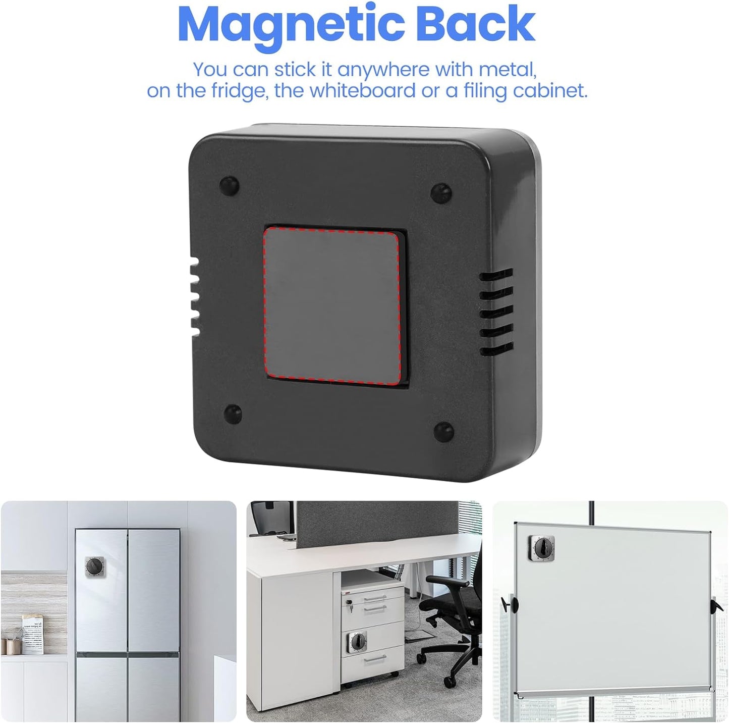 Kitchen Timers for Cooking, Chef Cooking Timer Clock with Loud Alarm,100% Mechanical Desk Timer - No Batteries Required - Magnetic Backing, Exquisite Stainless Steel Body - Countdown Reminder Magnetic