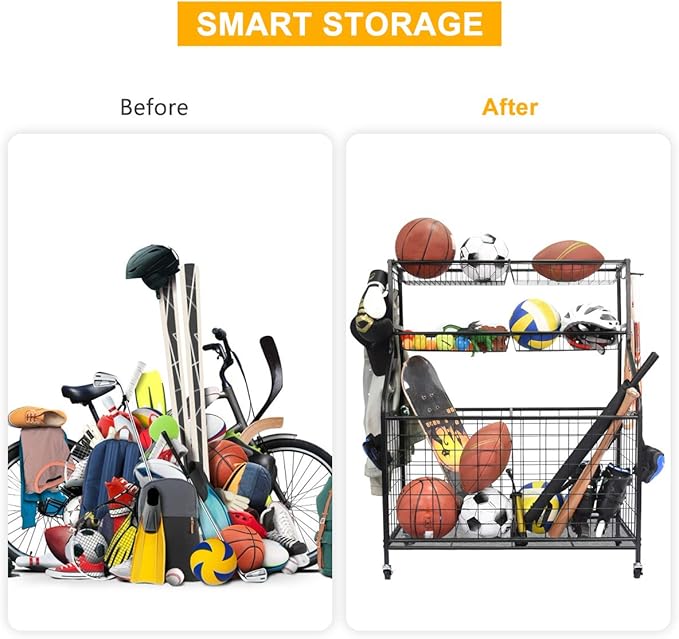 Kinghouse Garage Sports Equipment Organizer