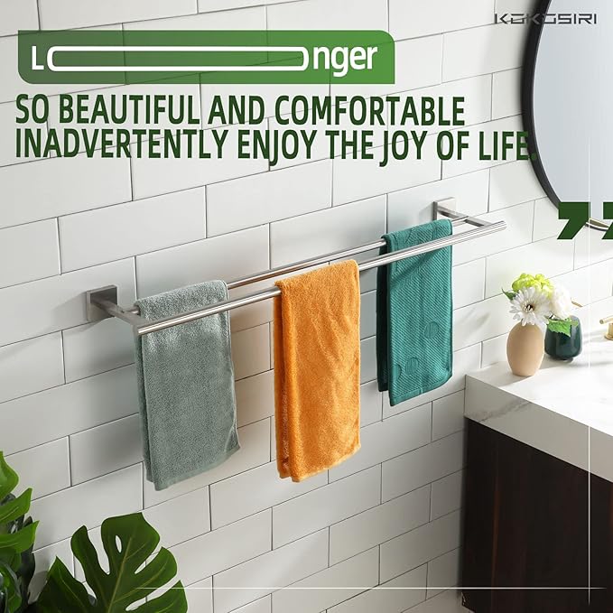 KOKOSIRI Towel Holder Bathroom Accessory Towel Bars 32 Inch B5005BR-L32