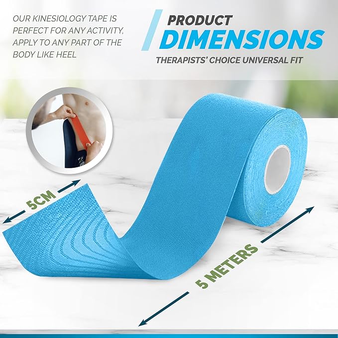 Kinesiology Tape Roll – Athletic Tape 2 Inch, Sports Tape Athletic, K Tape, Kinetic Tape, Sport Tape, kt-Tape, Athletic Tapes & Wraps, Knee Tape, Pregnancy Tape, Trans Tape –Purple3