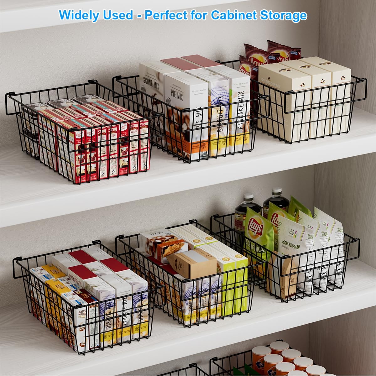 Orgneas Freezer Organizer Bins, 4 Pcs Stacking Chest Freezer Baskets for 7.0 Cu.Ft Deep Freezer Add Space Sort Store Frozen Food, Easy Reach From Bottom Freezer Storage Baskets with Large Capacity