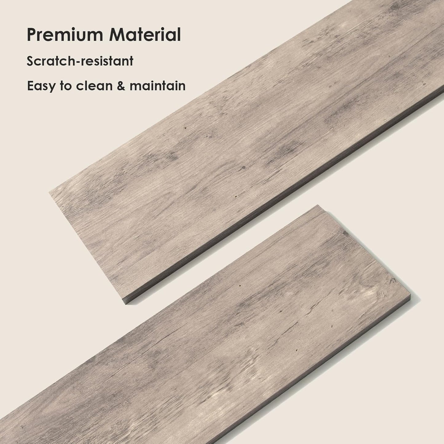 DINZI LVJ Long Wall Shelves, 39.4 Inch Large Floating Shelves Set of 2, Wide Display Shelf Wall Mounted with Brackets, Easy Hanging for Living Room, Toilet, Office, Bedroom, Greige