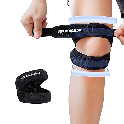 Knee Brace for Meniscus Tear - Adjustable Support for Men & Women - Breathable Neoprene Design for Sports, Running, Hiking, Arthritis & Injury Recovery(S/M)