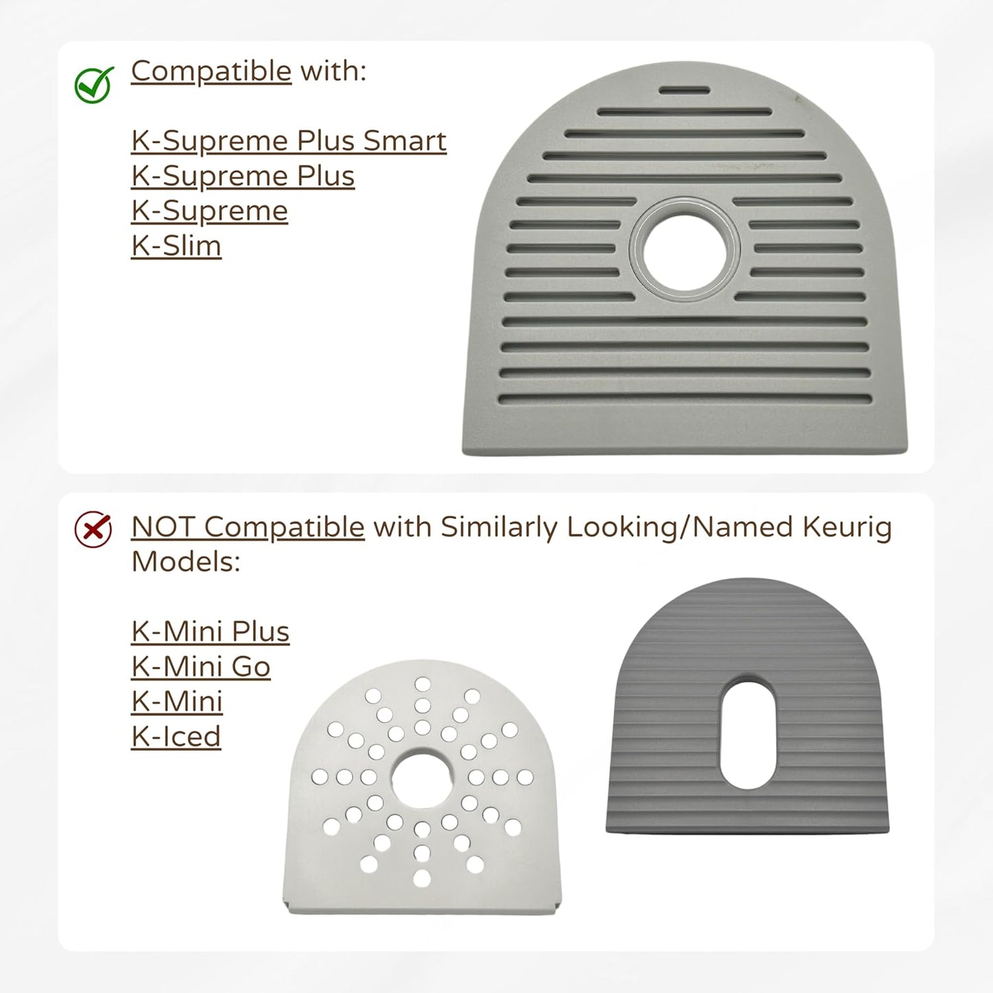 Drip Tray Mug/Cup Riser Made for the Keurig to Reduce Splashes - Riser Only (Black, K-Supreme 1.7 inches Tall)