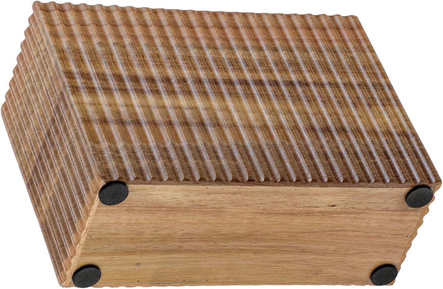 MyGift Fluted Premium Solid Acacia Wood Napkin Holder Rack Stand - Elegant Kitchen Table Organizer for Paper Napkins - Durable, Stylish, and Modern Design