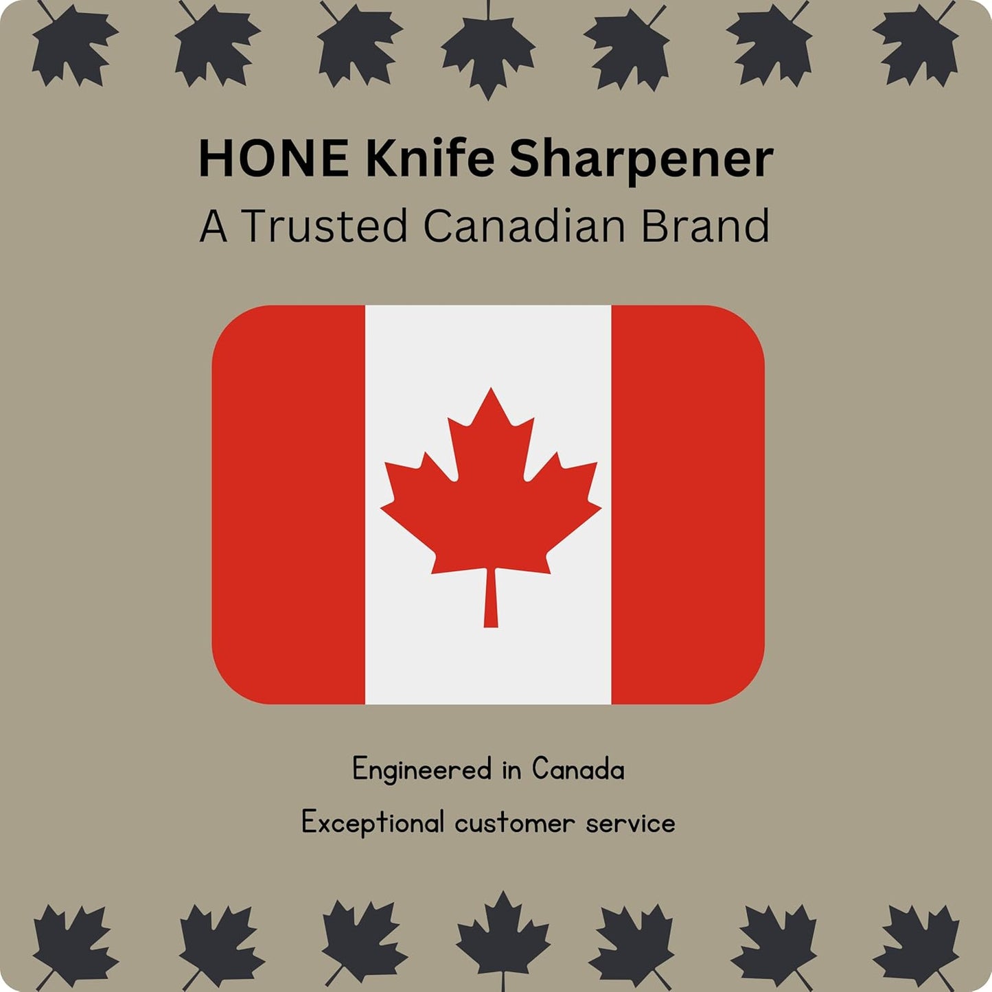 𝗛𝗢𝗡𝗘 Knife Sharpener: Engineered in Canada, Knife Blade Repair and Restoration Tool with Ball Bearings and Detachable Dual-Sided Diamond Sharpening Plates.