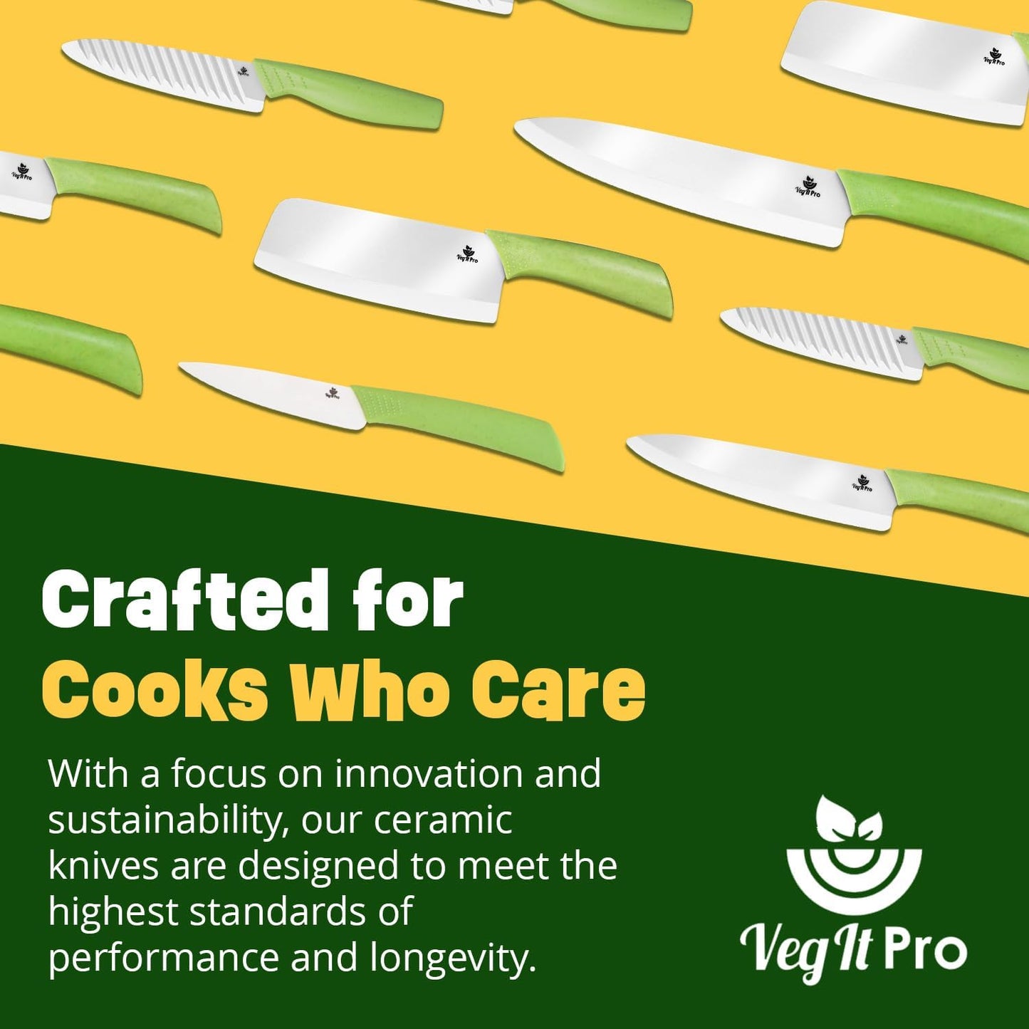 Durable Ceramic Knife for Chopping Vegetables & Fruits, 6” Non-Reactive and Professional Ceramic Chef Knife for Clean Cutting, Sharp Santoku Blade with Ergonomic Handle, Gift-Ready Kitchen Knives