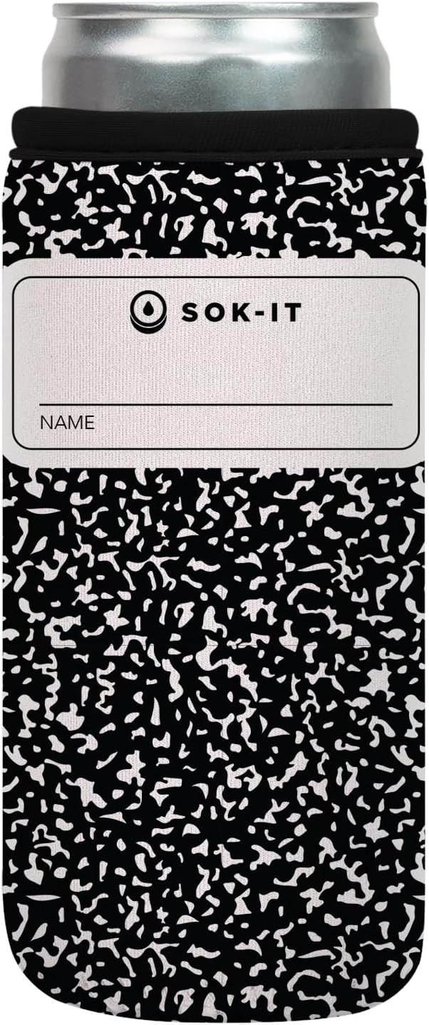 Sok It CanSok Sleeve for Beer & Soda Insulated Neoprene Cover (Compose Yourself, 12oz Slim Can Sleeve)