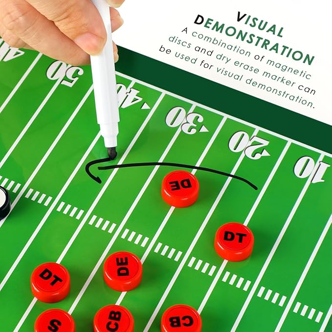 Keweis Magnetic Football Dry Erase Coaches Board 24 Magnets