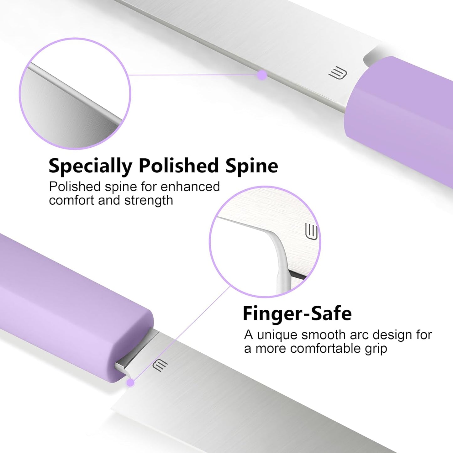 3.5 Inch Paring Knife, Small Kitchen Knife with AR-RPM9 Steel Replaceable Ergonomic Handle, Ultra Sharp Fruit Vegetable Knife for Peeling Coring Cutting