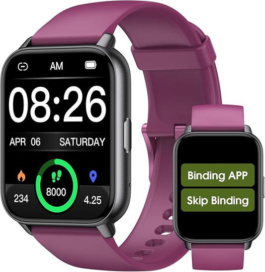 Kummel Smart Watch for Men Women, No App/Phone Required, Fitness Tracker with Pedometer, Bluetooth Call (Answer/Make Call), Heart Rate Blood Oxygen Monitor Step Counter, 100+ Sports Modes