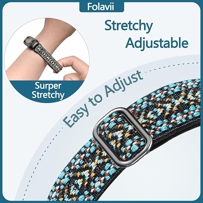 5 Pack Stretchy Nylon Compatible with Fitbit Inspire 3 Bands for Women Men, Elastic Adjustable Soft Sport Strap Replacement Wristband for Fitbit Inspire 3 Bands/Fitbit Inspire 2