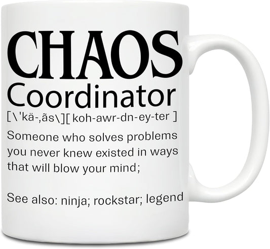 Thank You Gifts for Women, Boss, Coworker, Manager, Office, Teacher, Nurse, Mom - Chaos Coordinator Gifts - Teacher Appreciation Gift - Birthday Boss Lady Gift Ideas - 11 Oz Mug Cup