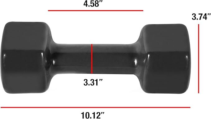 CAP Barbell Vinyl Coated Dumbbell | 1-15 LB Single or Pair