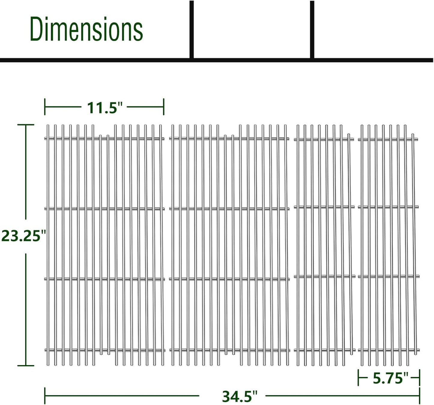 BBQ Grill Grates Parts for 54911 54921 Viking Grill VGBQ 30 in T series,VGBQ 41 in T series,VGBQ 53 series, VGBQ300T,VGBQ0302T,VGBQ3002RT,VGBQ4103RT,Stainless Steel Grid Accessories Replacement