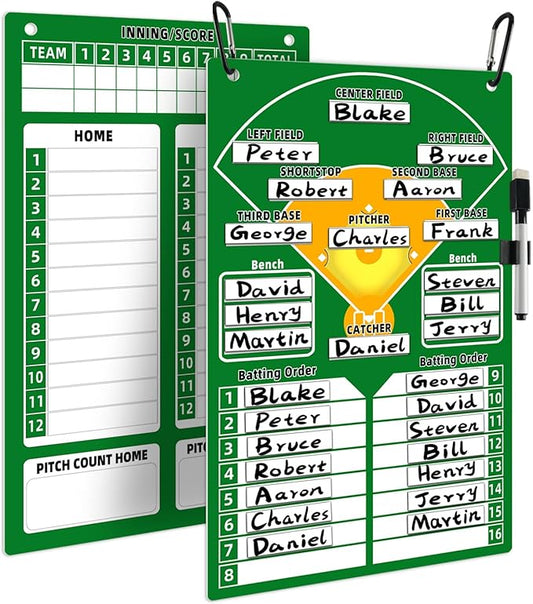 Magnetic Baseball Lineup Board 30 Lineup 2 Fence