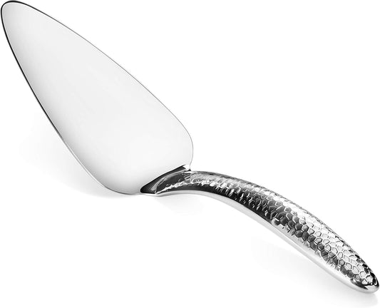 New Star Foodservice Mars Collection, Stainless Steel, 18/8 Hammered Hollow Handle Cake Server, 9.68-Inch