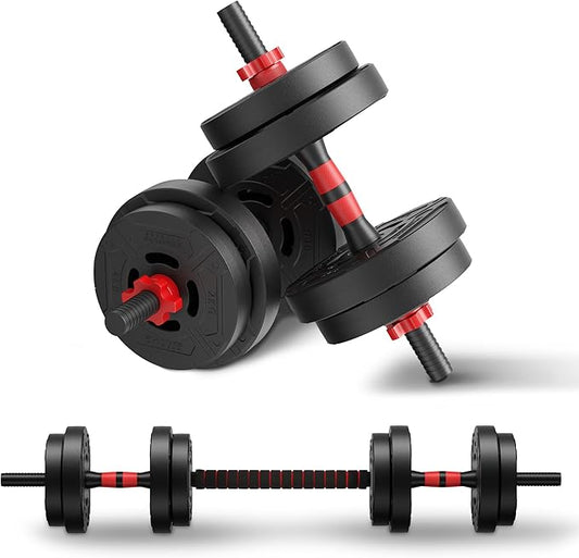 Multi-Functional Portable Changeable Dumbbell and Barbell Kettlebell Set with Adjustable Weights, Multiple Styles, 40LBS or 60LBS Sets