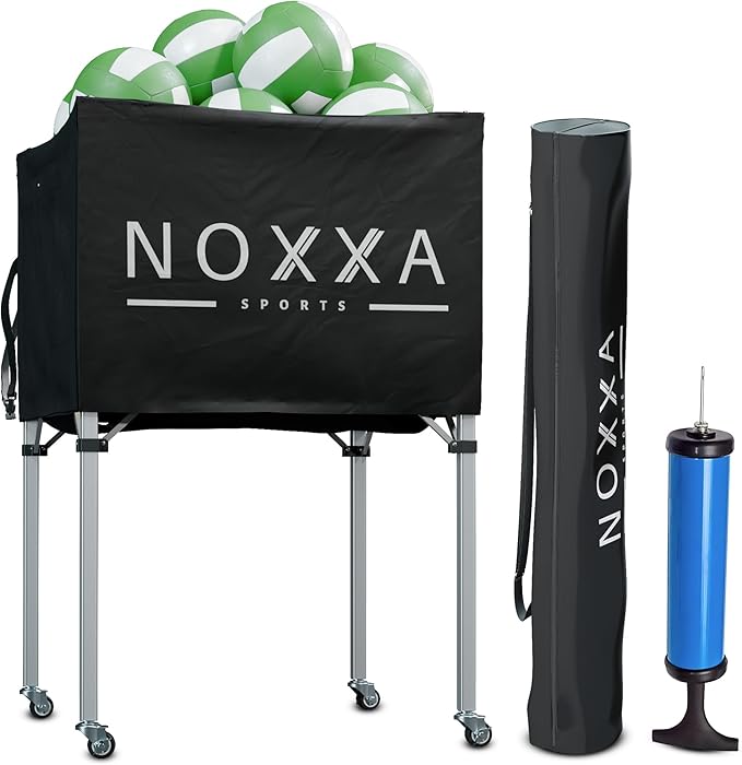 Volleyball Cart with Wheels - Portable Volleyball Ball