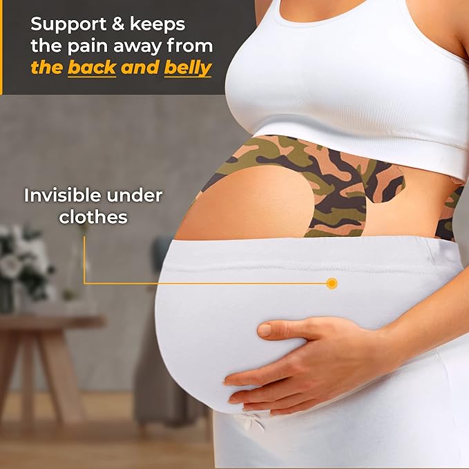 Kinesiology Tape-Incredible Support for Athletic Sports and Recovery + Free Taping Guide-Uncut 2 inch 50 feet Roll (Forest Camo + Free Taping Guide, Pack of 1)