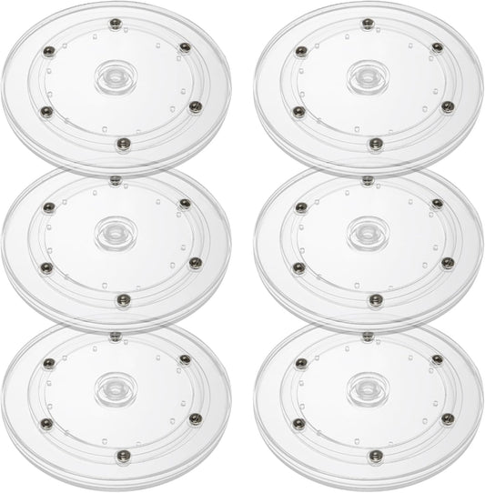 6Pack Small Lazy Susan 6 inch, Lazy Susan Turntable Organizer Acrylic Lazy Susan for Kitchen Spice Rack Table Cake Kitchen Pantry Decorating