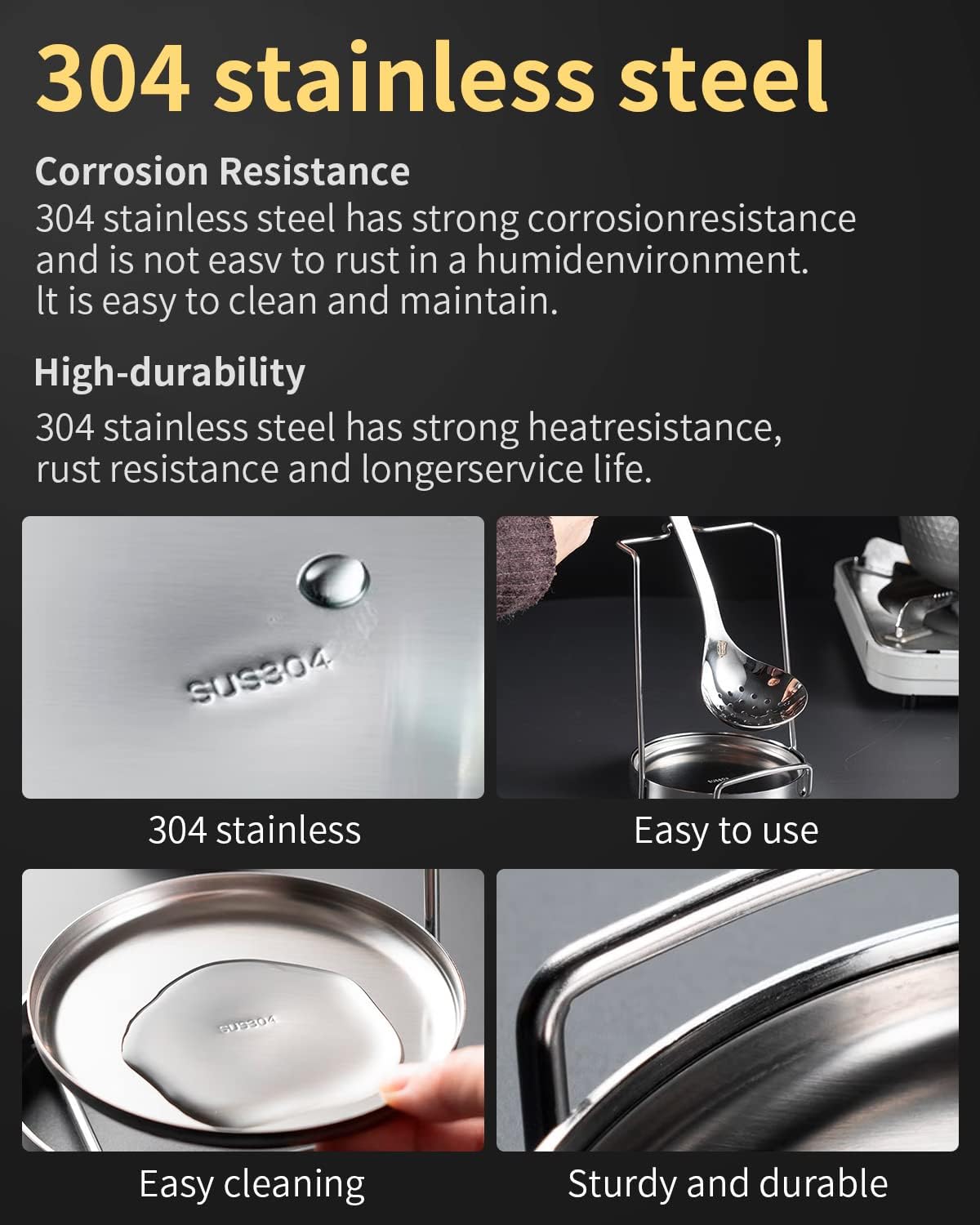 Pot Lid Organizer, Pot Lid Holder 304 Stainless Steel Pot Lid Stand,Lid and Spoon Rest Cutting Board Holder,Pot Lid Rack for Kitchen Utensil(Silver)