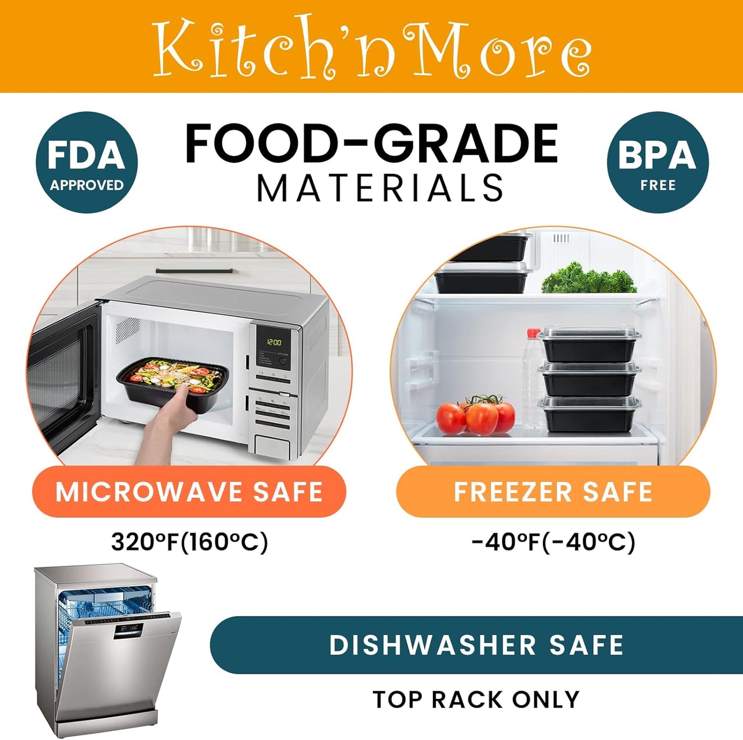 38oz Meal Prep Containers, Extra Large &Thick Food Storage Containers with Lids, Reusable Plastic,Disposable Bento Box,Stackable,Microwave/Freezer/Dishwasher Safe, BPA Free (30Pack)