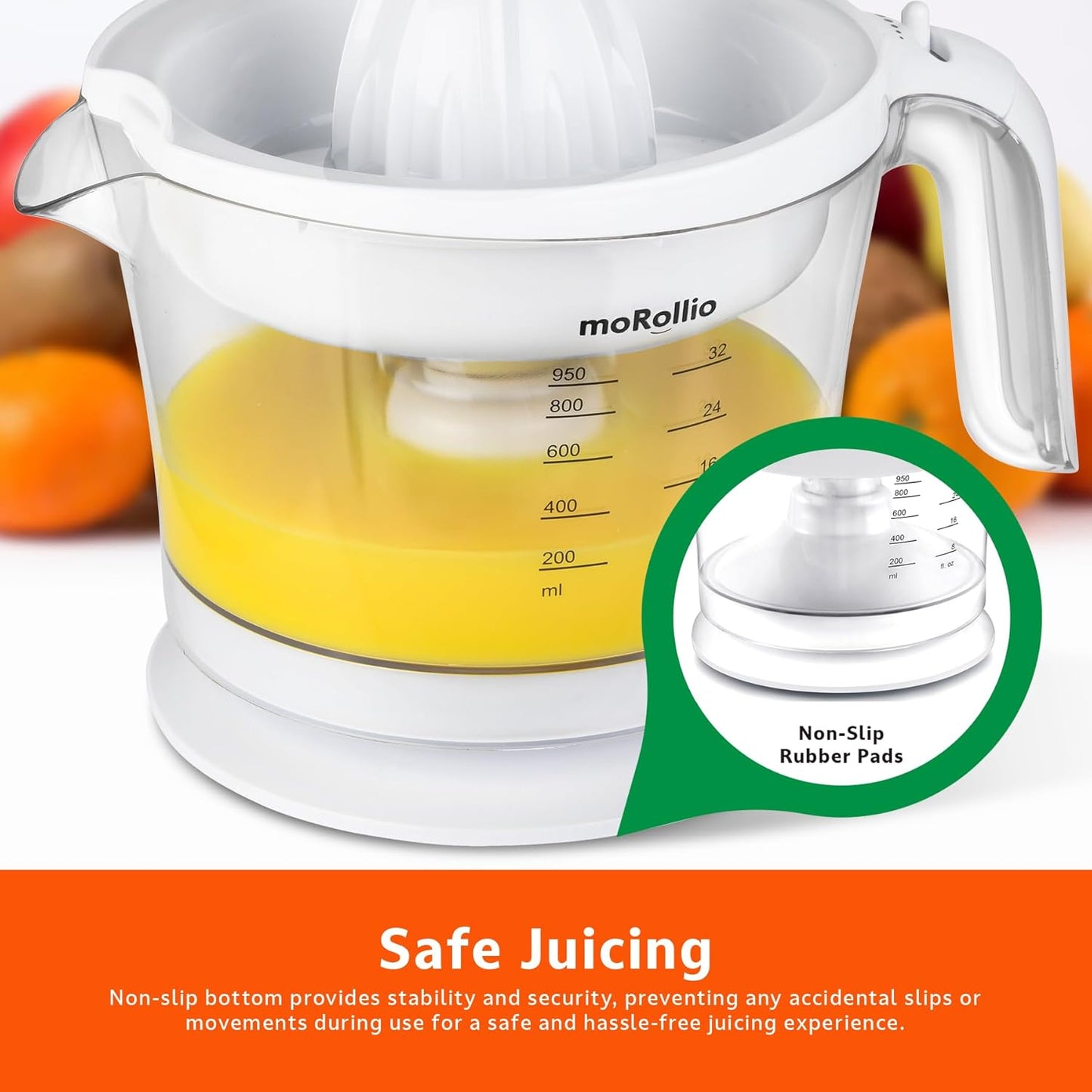 Citrus Juicer, Orange Juicer | Electric Citrus Juice Squeezer with Adjustable Pulp Control, 32oz | for Oranges, Grapefruits, Lemons and Limes
