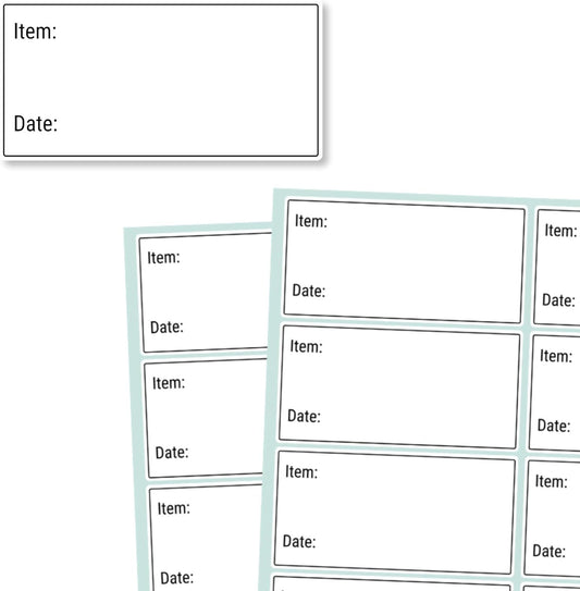 200 Pieces, 2" x 1", Removable Food Labels for Freezer Storage, Date Stickers to Write On