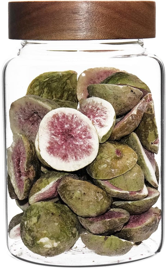 Glass Spice Jar Coffee Sugar Container Airtight Glass Jar Food Storage Canisters Bottle for Kitchen Seasoning Tea Herb Overnight Oats Bar Parfait Snacks (1200ml(40oz)-1 pack)