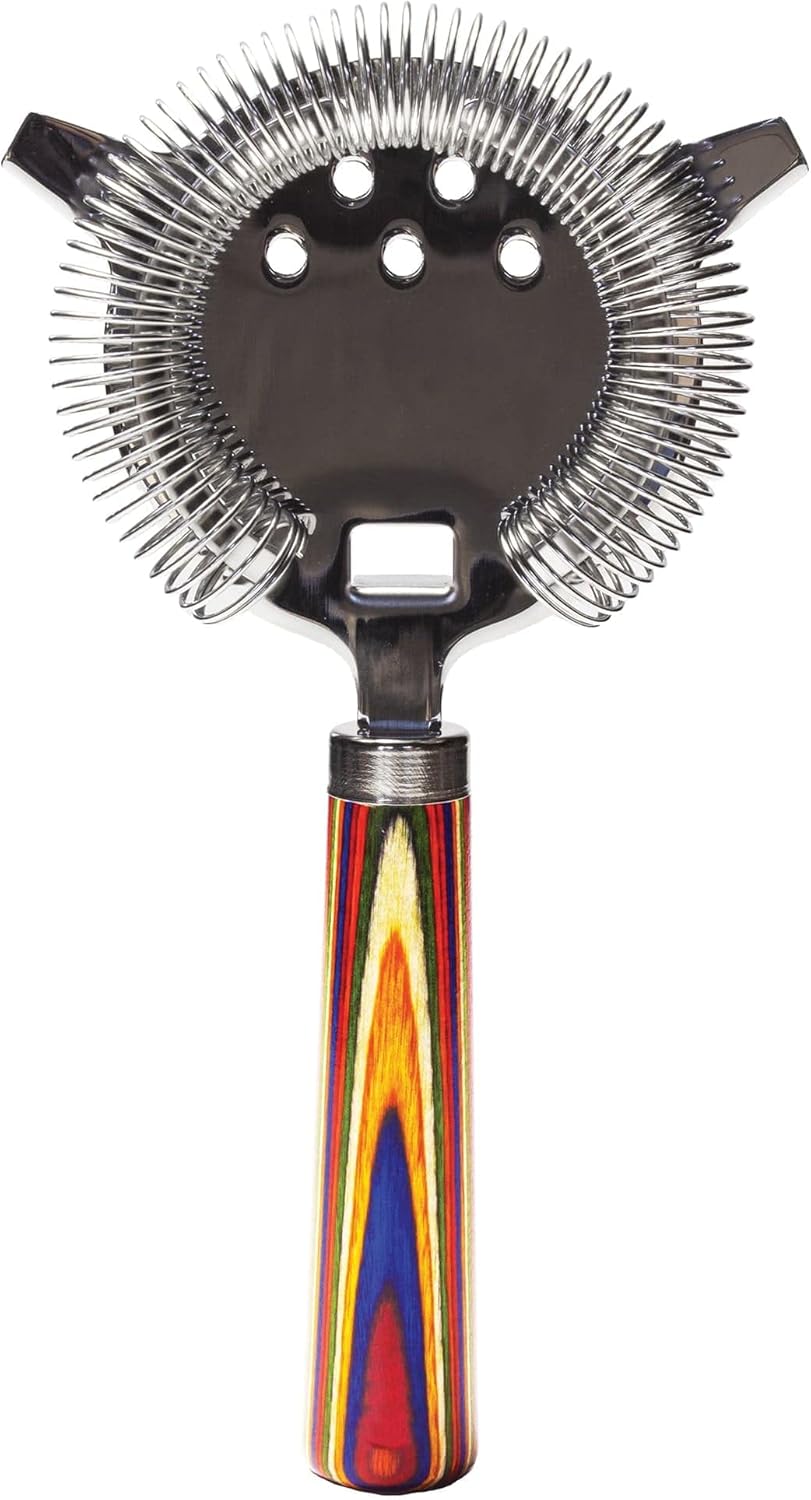 Totally Bamboo Baltique Marrakesh Collection Hawthorne Cocktail Strainer, Stainless Steel Bar Strainer