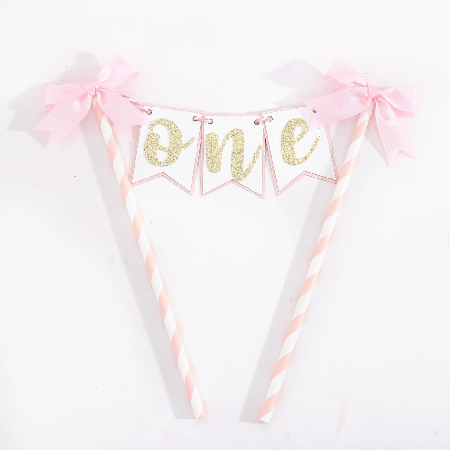 Pink Bow Ribbon Cake Topper - Bow Birthday Cake Topper,Coquette Themed Party Supplies,She's Tying The Knot,Bow 1st Birthday Cake Smash