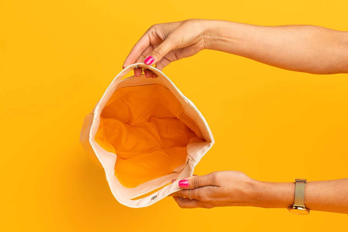 Organic Cotton Canvas Lunch Bag - Eco Friendly & Machine Washable | Perfect for Men, Women & Kids | Reusable Lunch Tote for Work, School - Easy to Clean Water Resistant (White - 2 Pack)