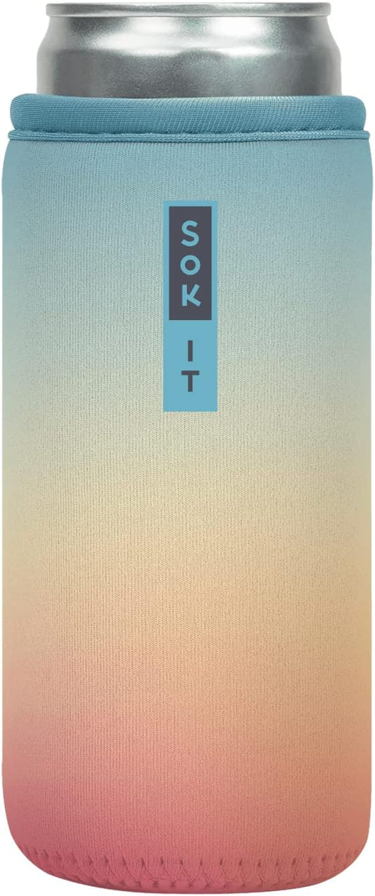 Sok It CanSok Sleeve for Beer & Soda Insulated Neoprene Cover (Daylight, 12oz Slim Can Sleeve)