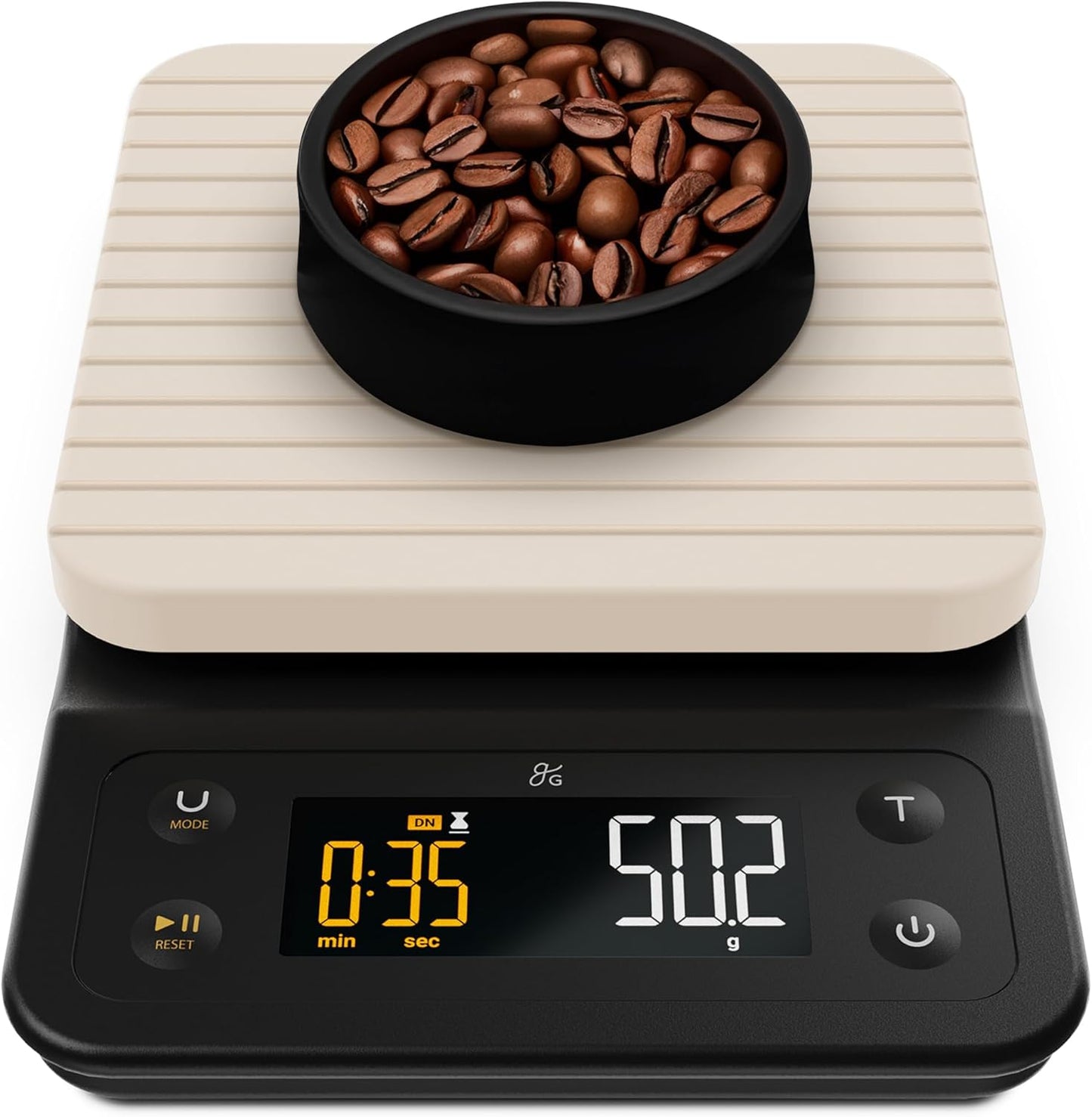Greater Goods 0.1g Precision Coffee Scale with Timer – 3kg Digital Scale for Pour-Over, Espresso, French Press, Kitchen Use (Birch)
