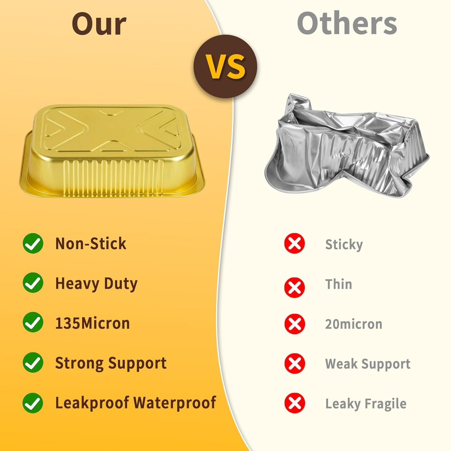 20 Pack 11"×8" Aluminum Pans with Lids Heavy Duty 5 LB Capacity Foil Food Containers with Lid, Disposable Tin Foil Pans with Lids for Baking, Meal Prep, Freezer, Heating and Takeout