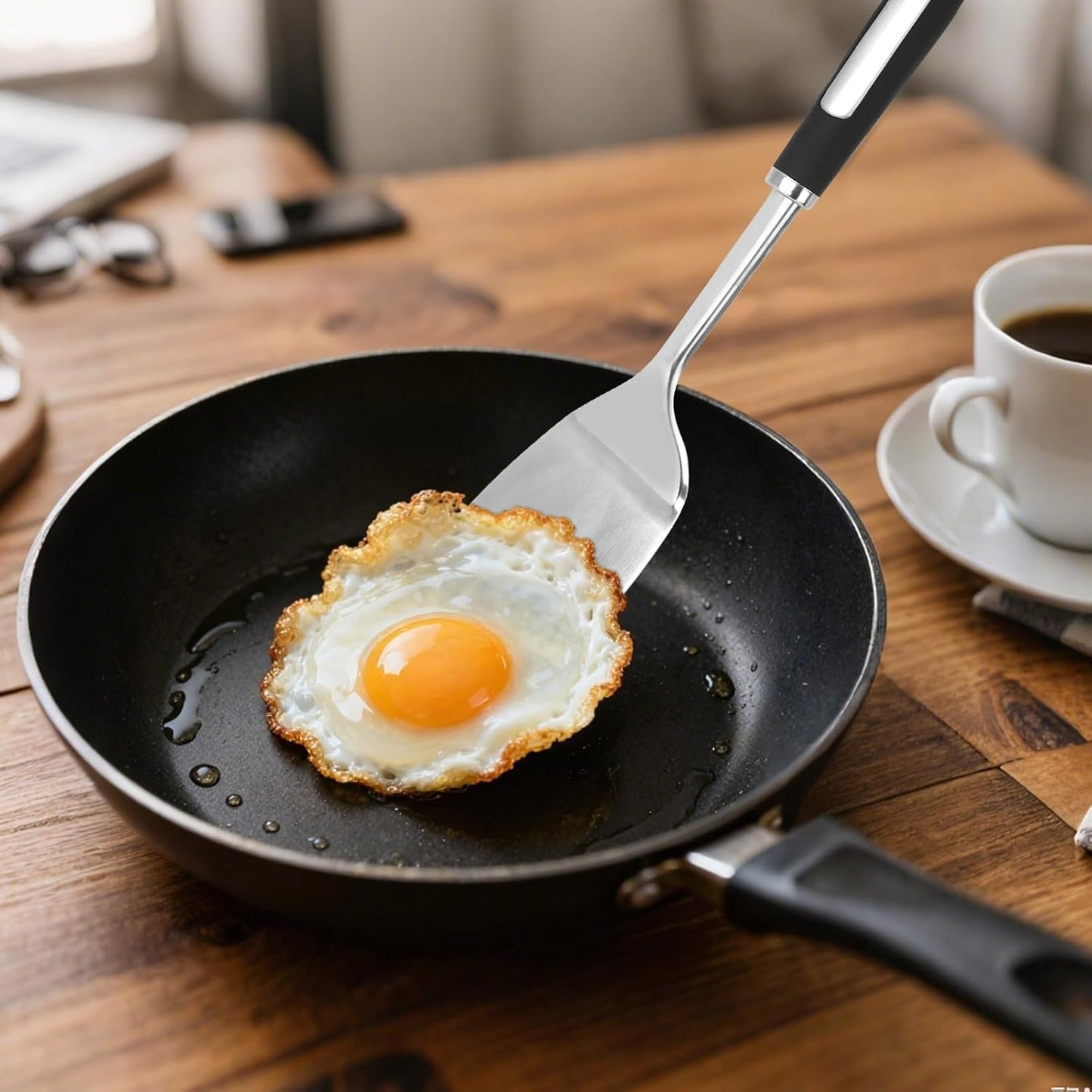 2 Pack metal spatula set, kitchen utensils, cooking utensils,Turner, mini spatula,Slotted Kitchen Spatulas Stainless Steel, Cooking Utensils, Ideal Cookware for Fish, Eggs, Pancakes